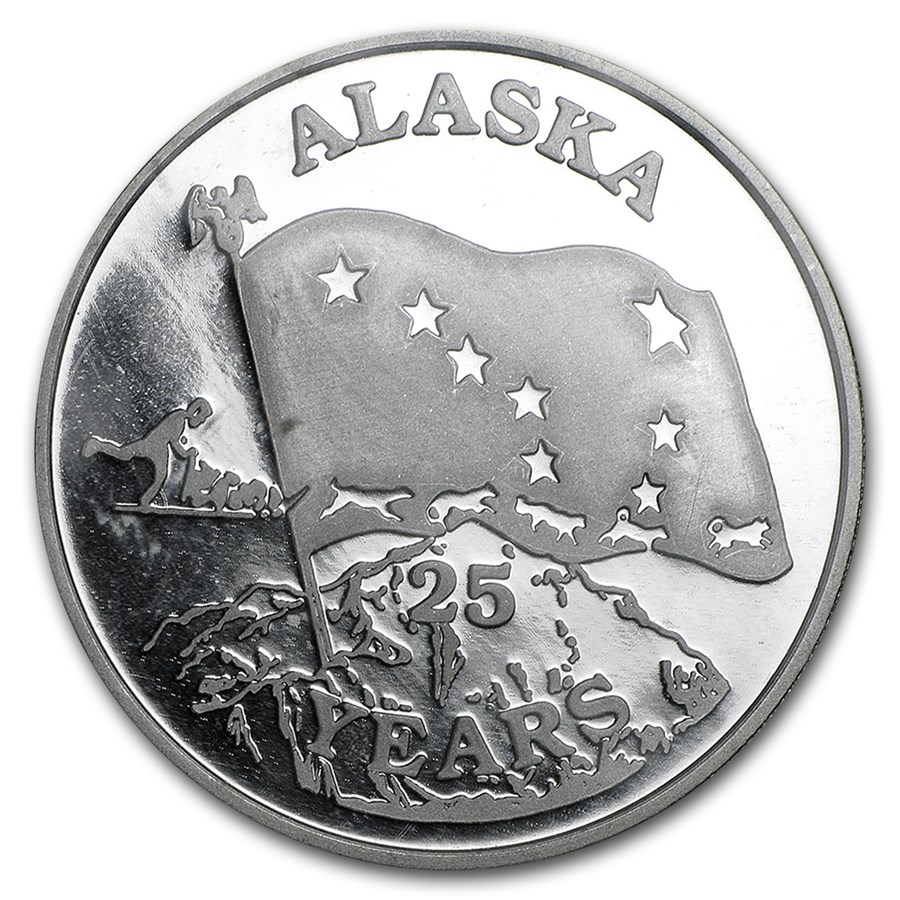 Buy 1 oz Silver Round - Johnson Matthey (1984, Alaska) | APMEX