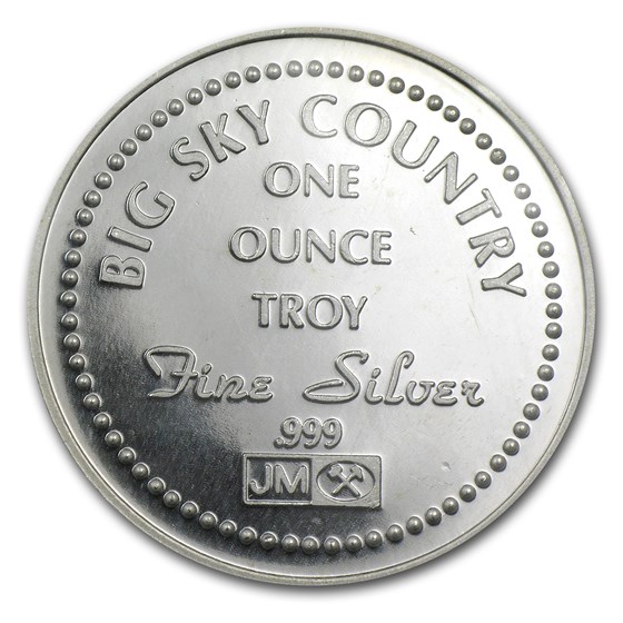 1 oz Silver Round - Johnson Matthey (1986, Montana) 1 oz Silver Round - Johnson Matthey (1986, Montana)