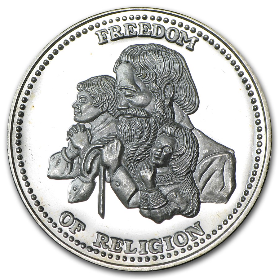1 oz Silver Round - Johnson Matthey (Freedom of Religion)