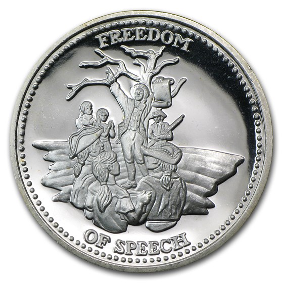 1 oz Silver Round - Johnson Matthey (Freedom of Speech) 1 oz Silver Round - Johnson Matthey (Freedom of Speech)