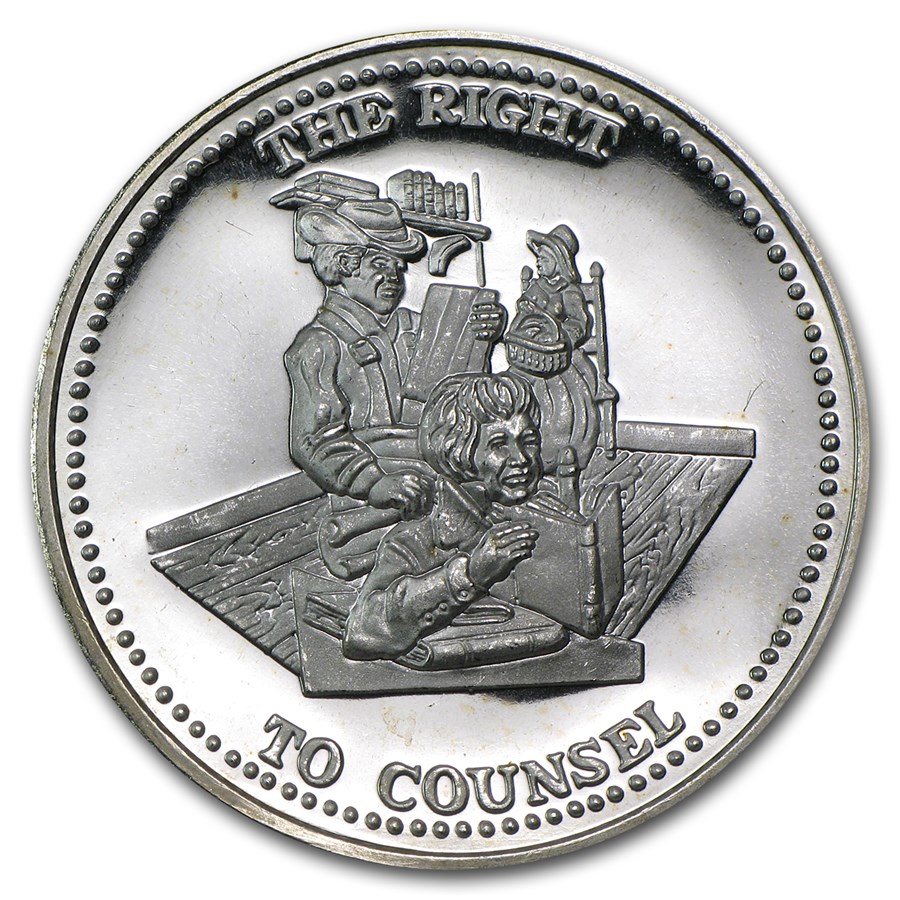 1 oz Silver Round - Johnson Matthey (Right to Counsel)