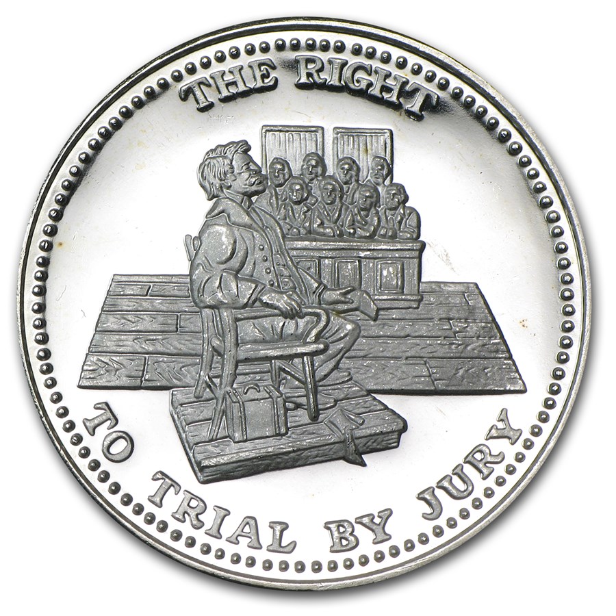 1 oz Silver Round - Johnson Matthey (Right to Trial by Jury)