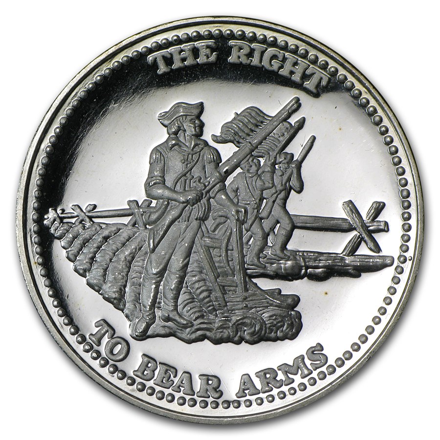 1 oz Silver Round - Johnson Matthey (Sealed, Right to Bear Arms)
