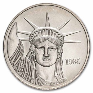Buy 1 oz Silver Johnson Matthey Liberty Trade Round | APMEX