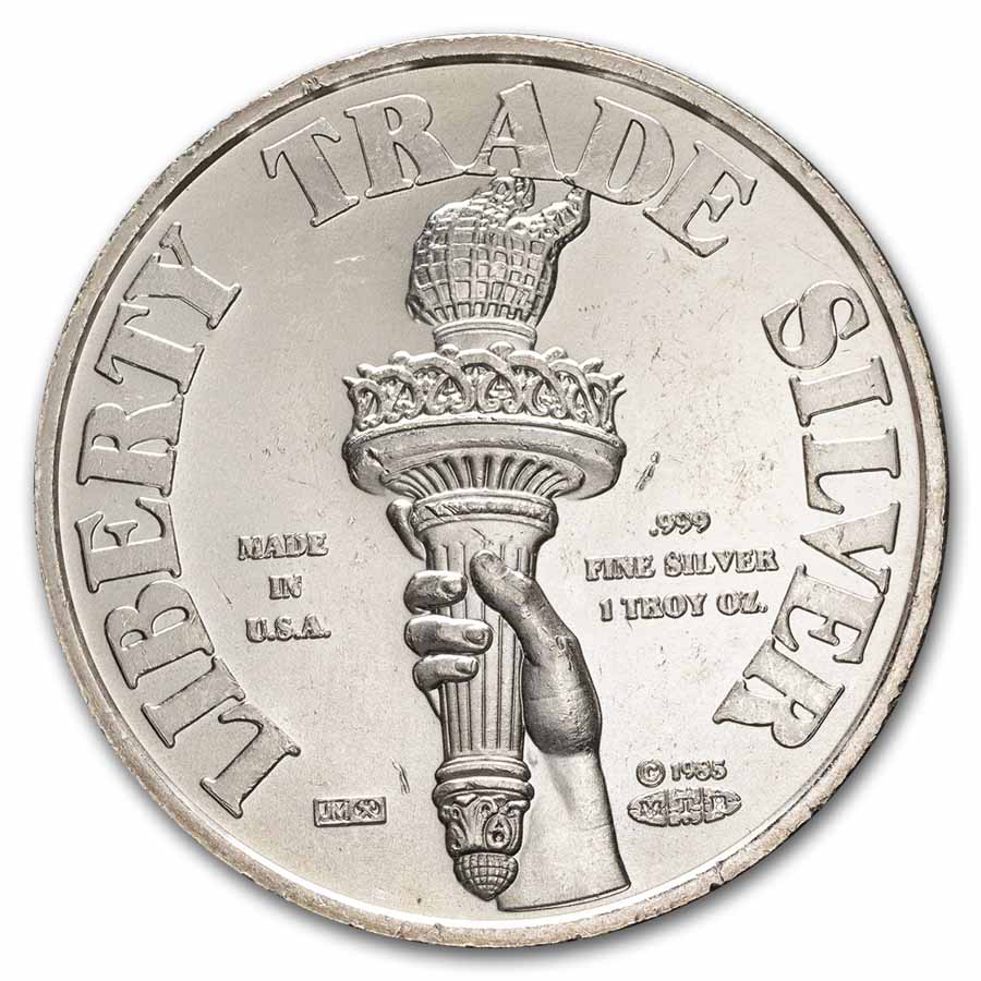 Buy 1 oz Silver Johnson Matthey Liberty Trade Round | APMEX