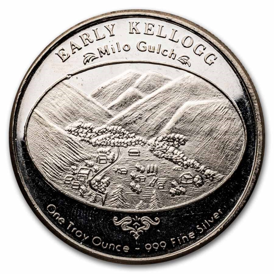 1 oz Silver Round - Kellogg Idaho (Random Motif)