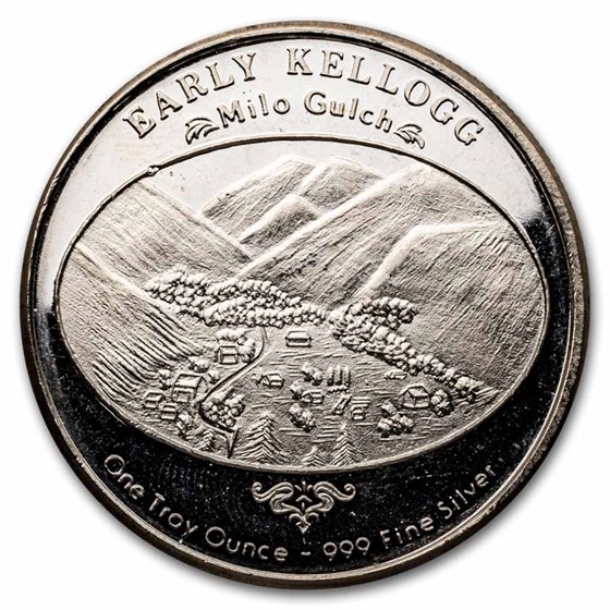 1 oz Silver Round - Kellogg Idaho (Random Motif) 1 oz Silver Round - Kellogg Idaho (Random Motif)