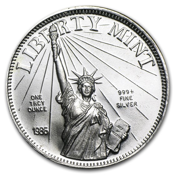 1 oz Silver Round - Liberty Mint (Random Design) 1 oz Silver Round - Liberty Mint (Random Design)