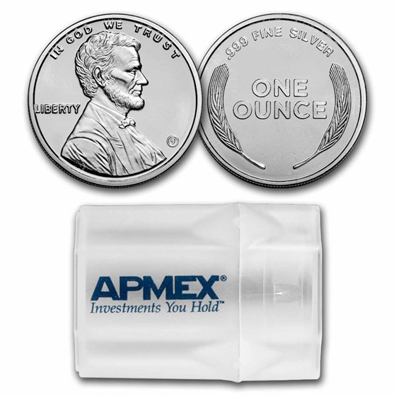 1 oz Silver Round - Lincoln Penny (Tube of 20) 1 oz Silver Round - Lincoln Penny (Tube of 20)