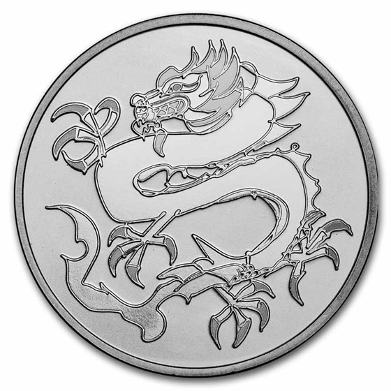 1 oz Silver Round - Lunar "Dragon" by D.G. Smalling 1 oz Silver Round - Lunar "Dragon" by D.G. Smalling