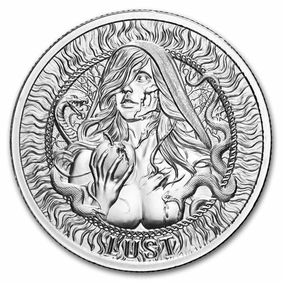 1 oz Silver Round - Lust (Seven Deadly Sins)