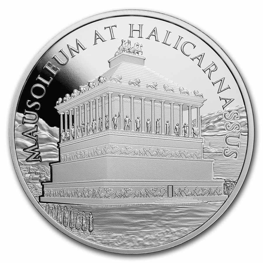 1 oz Silver Round - Mausoleum at Halicarnassus (w/Gift Box Tin)