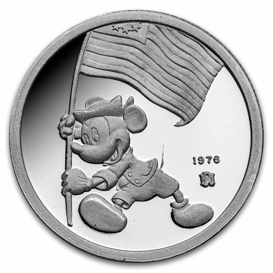 1 oz Silver Round - Mickey Mouse 60 Years Ambassador of Peace