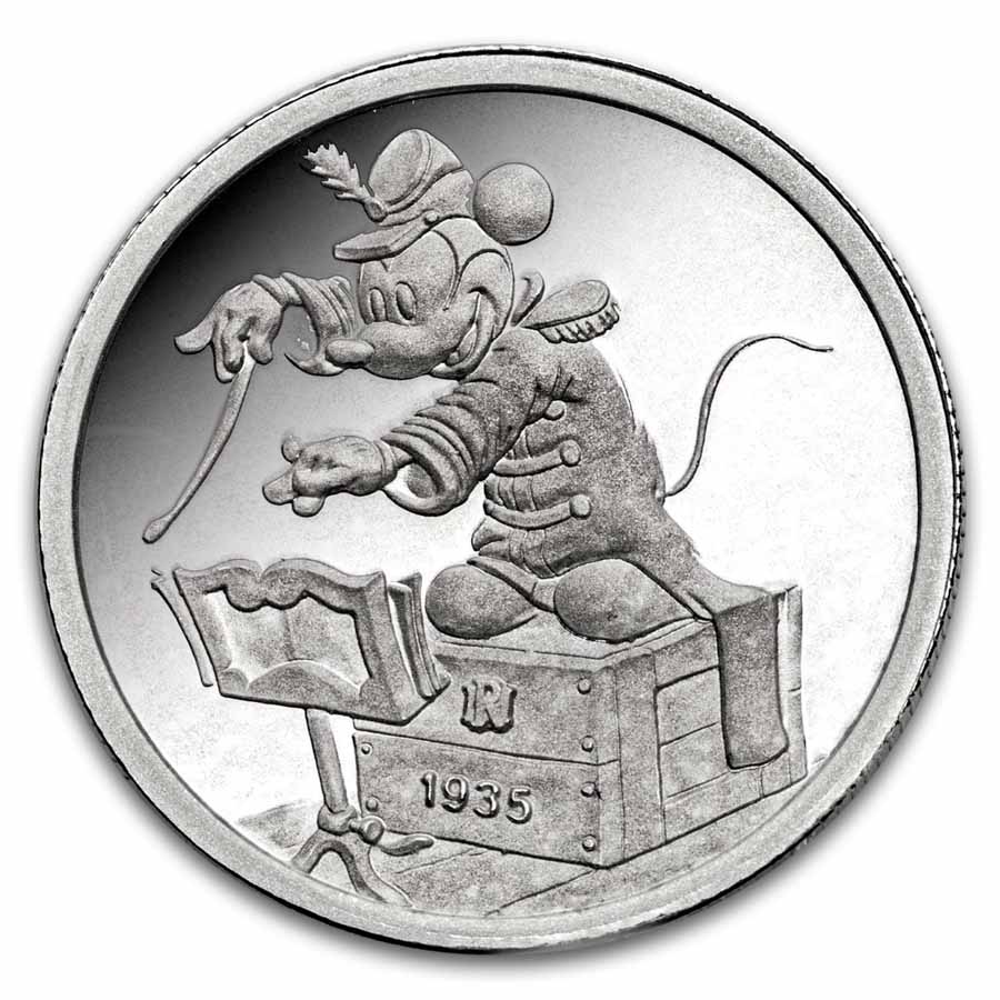 1 oz Silver Round - Mickey Mouse 60 Years Leader of the Band
