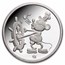 1 oz Silver Round - Mickey Mouse 60 Years Steamboat Willie
