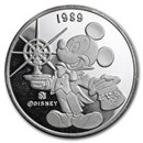 1 oz Silver Round - Mickey/Pluto - Christmas/New Year