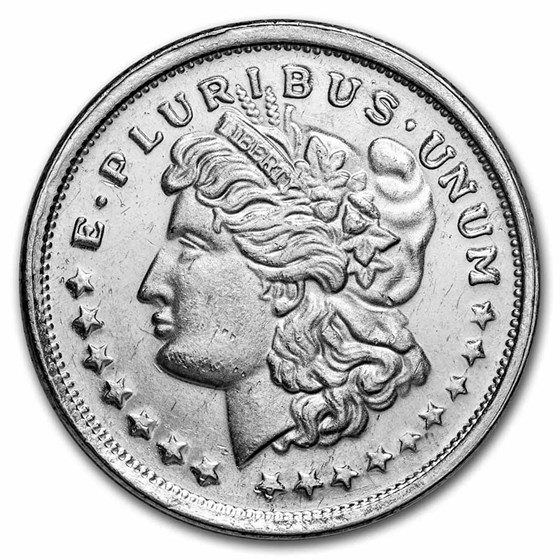 1 oz Silver Round - Morgan Dollar (Silver Trade Unit, w/Scale) 1 oz Silver Round - Morgan Dollar (Silver Trade Unit, w/Scale)