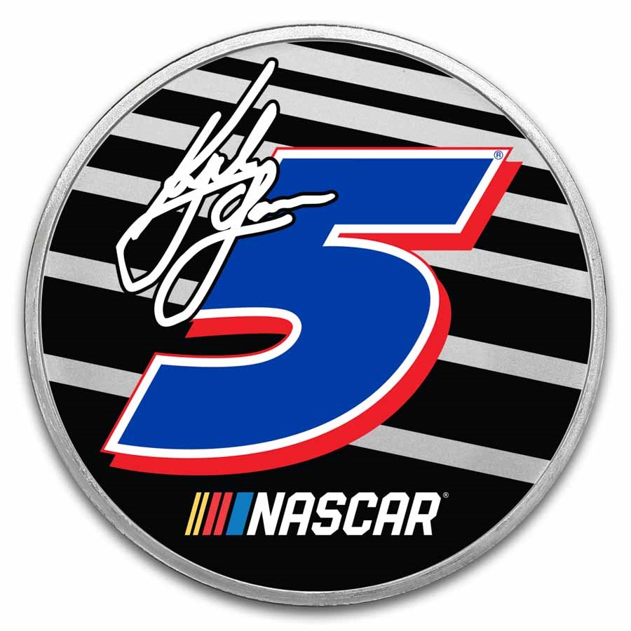 1 oz Silver Round - NASCAR Cup Series Champion - Kyle Larson