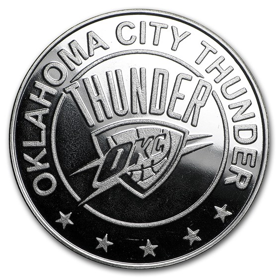 1 oz Silver Round - Oklahoma City Thunder
