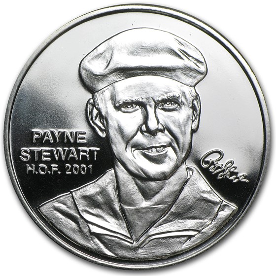 1 oz Silver Round - Payne Stewart Hall of Fame 1 oz Silver Round - Payne Stewart Hall of Fame