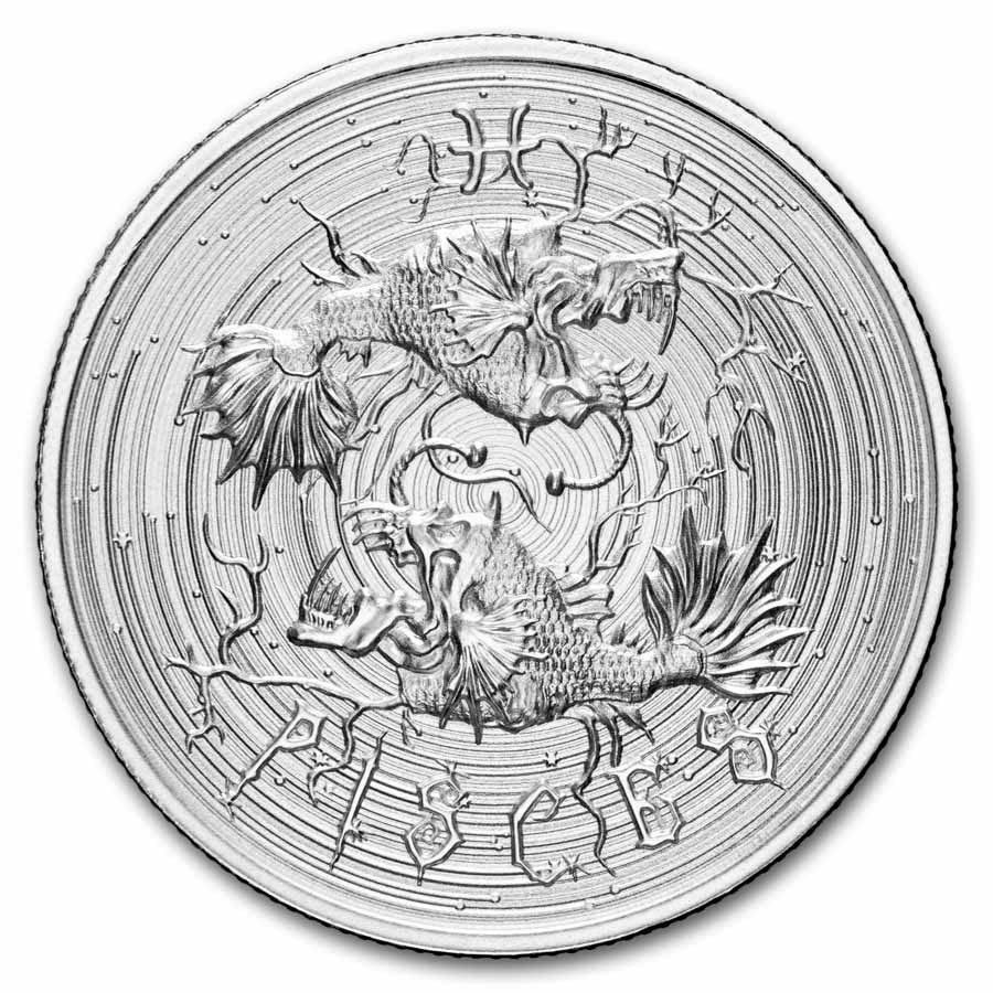 1 oz Silver Round - Pisces (Zombie Zodiacs)