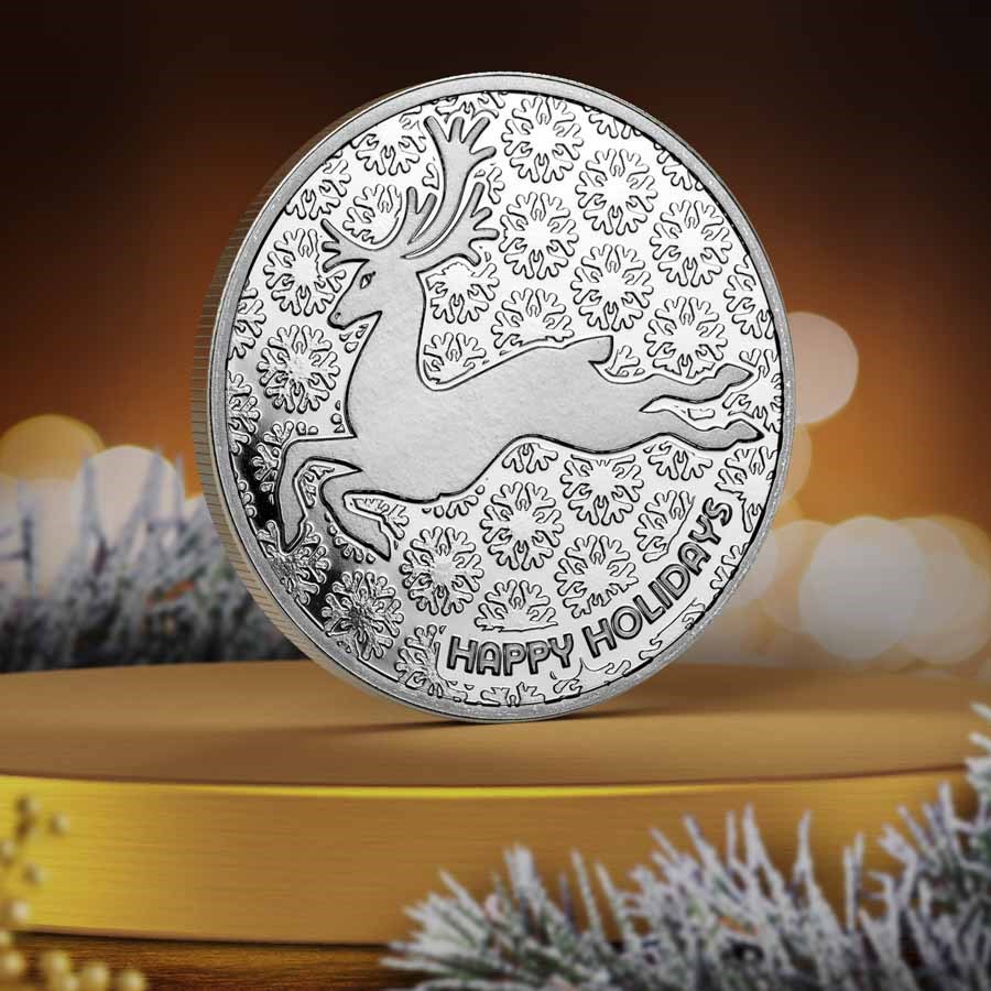1 oz Silver Round - Reindeer