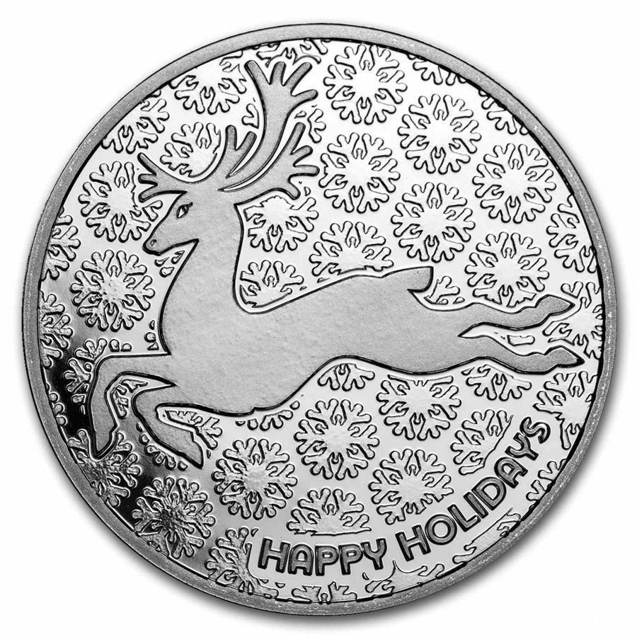 1 oz Silver Round - Reindeer