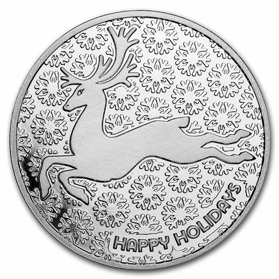 1 oz Silver Round - Reindeer 1 oz Silver Round - Reindeer