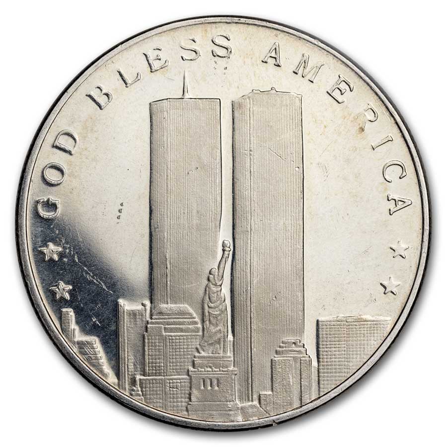 ジ*ト様 2001年9月11日 1オンス純銀 Buy 1 oz Silver Round - September 11, 2001 (Twin Towers) | APMEX
