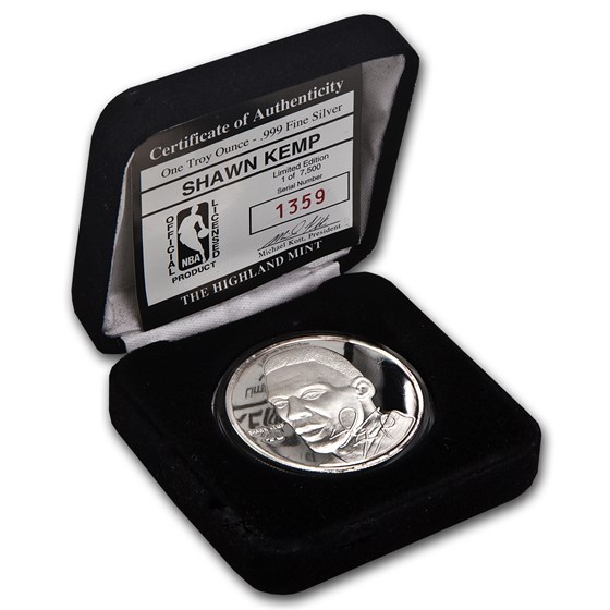 1 oz Silver Round - Shawn Kemp 1 oz Silver Round - Shawn Kemp