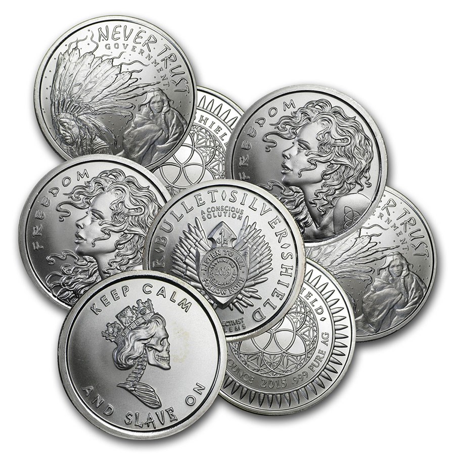 Buy 1 oz Silver Round - Silver Shield Series (Random Year & Design) | APMEX