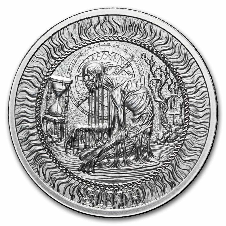 1 oz Silver Round - Sloth (Seven Deadly Sins)