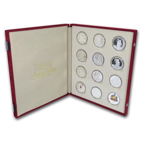 1 oz Silver Round - Snow White & The 7 Dwarfs (11-Piece Set) 1 oz Silver Round - Snow White & The 7 Dwarfs (11-Piece Set)