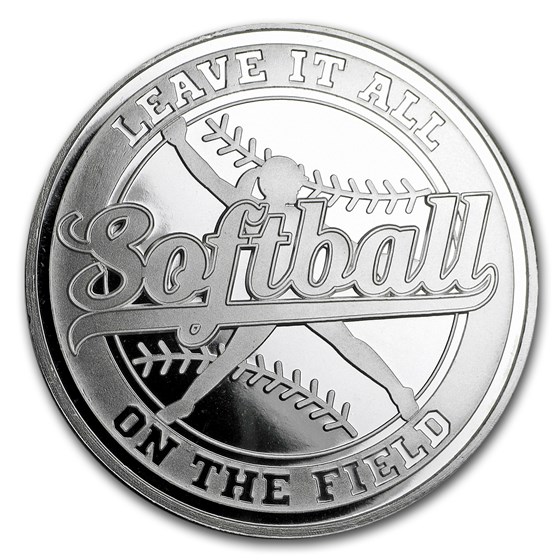 1 oz Silver Round - Softball 1 oz Silver Round - Softball
