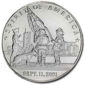 1 oz Silver Round - Spirit of America (Sept. 11, 2001) 1 oz Silver Round - Spirit of America (Sept. 11, 2001)