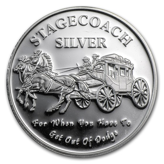 1 oz Silver Round - Stagecoach (Fractional) 1 oz Silver Round - Stagecoach (Fractional)