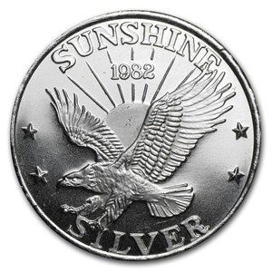 1 Oz Silver Round Sunshine Mining Vintage Dated 1 Oz Silver Rounds Apmex