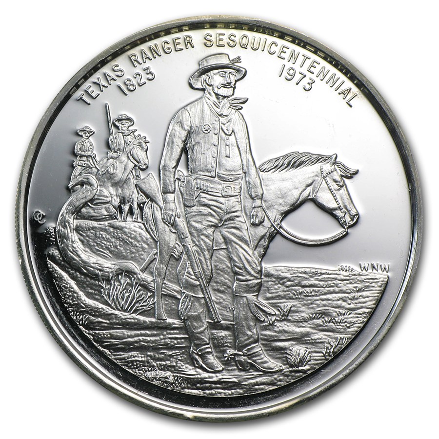 Buy 1 oz Silver Round Texas Ranger Sesquicentennial APMEX