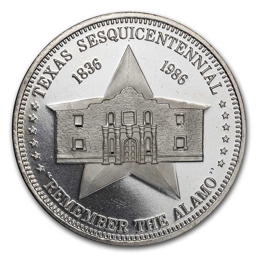 Buy 1 oz Silver Round - Texas Sesquicentennial 1836-1986 | APMEX
