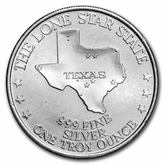 Buy 1 oz Silver Round Texas "The Lone Star State" APMEX