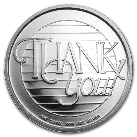 1 oz Silver Round - Thank You 1 oz Silver Round - Thank You
