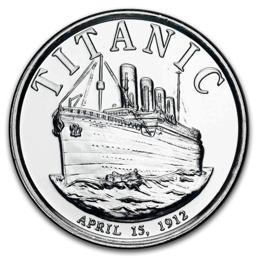 TITANIC 86周年記念シルバー Buy 1 oz Silver Titanic Round | APMEX