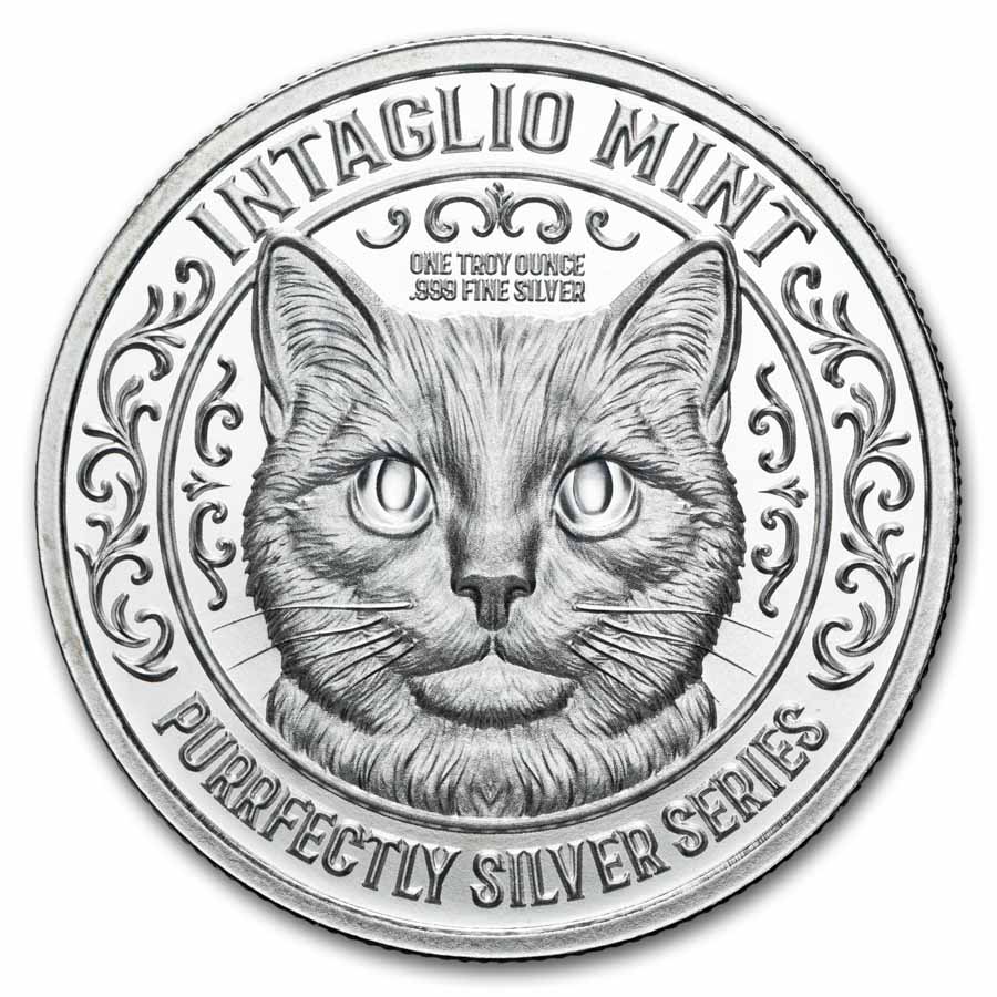 Buy 1 oz Silver Two Sleeping Cats Round | APMEX