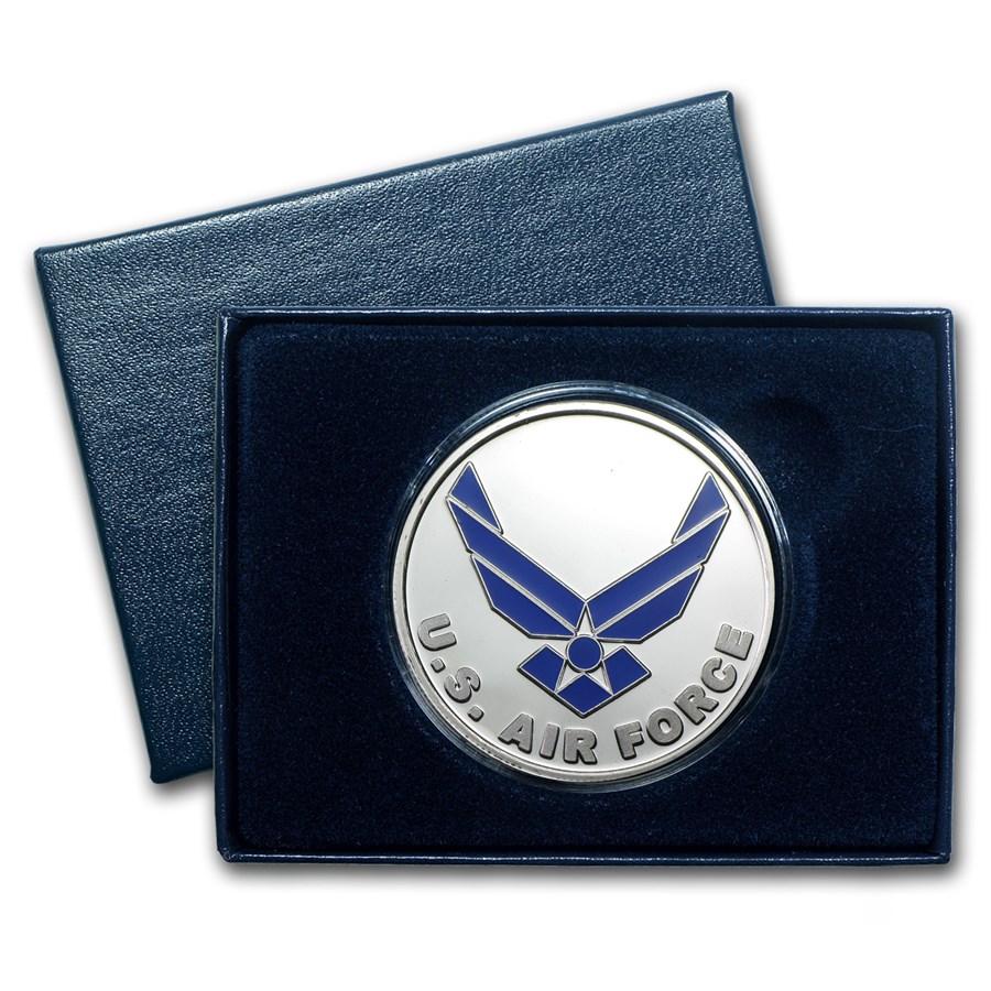 1 oz Silver Round - U.S. Air Force (Enameled, w/Box & Capsule)