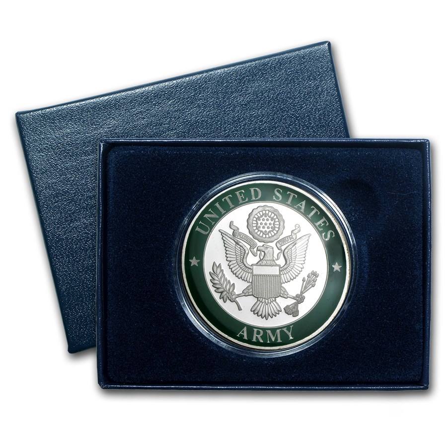 1 oz Silver Round - U.S. Army (Enameled, w/Box & Capsule)