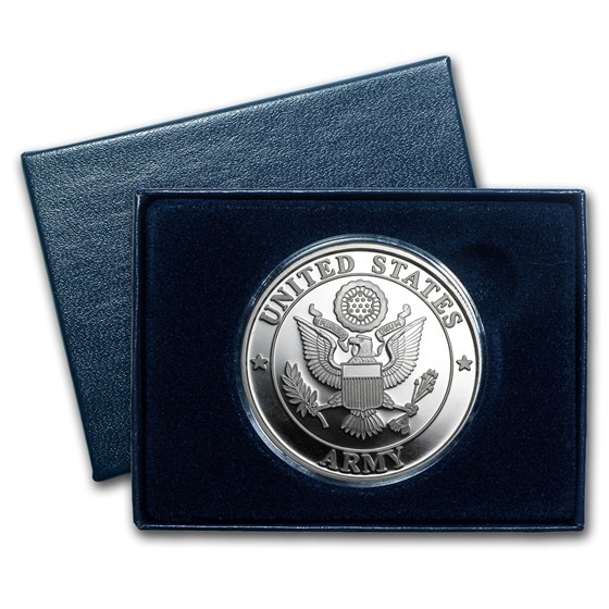 1 oz Silver Round - U.S. Army (w/Box & Capsule)