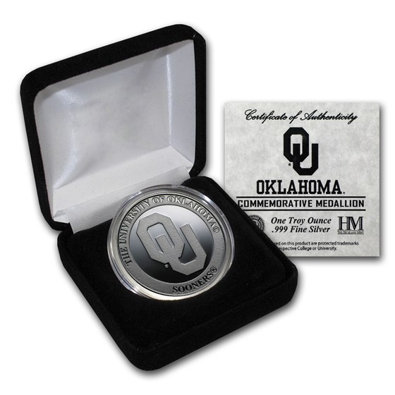 Buy 1 oz Silver Round University of Oklahoma APMEX