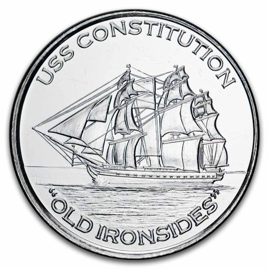1 oz Silver Round - USS Constitution "Old Ironsides" Sailing Ship