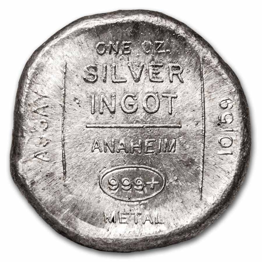 1 oz Silver Round - USVI Roman Head Ingot Anaheim Metal Co