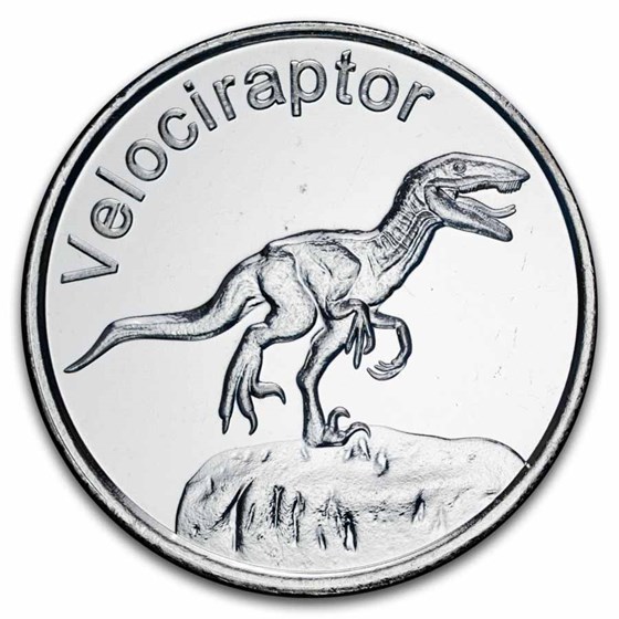 1 oz Silver Round - Velociraptor